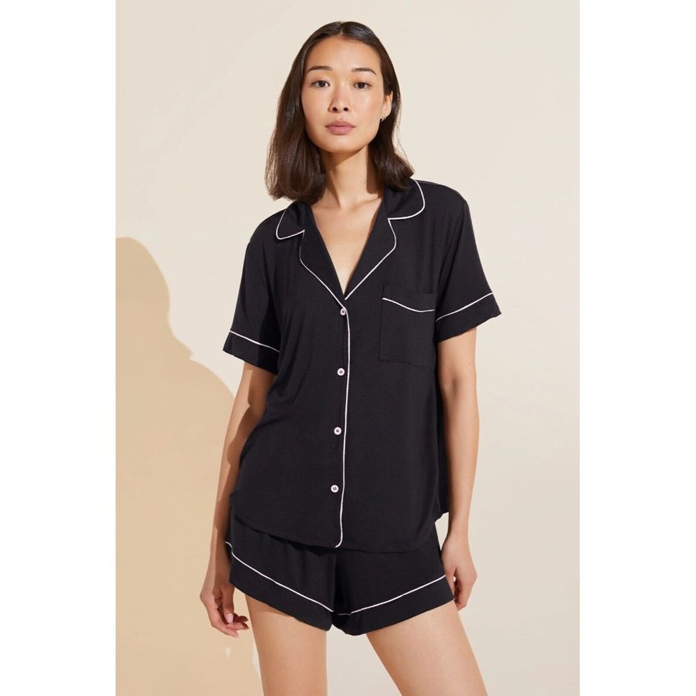 eberjey Gisele Relaxed Top Black PJ